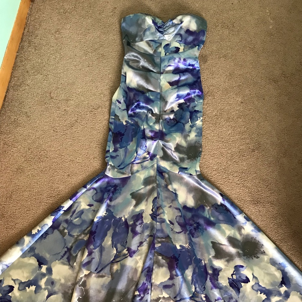 Beautiful watercolor floral Prom Dress